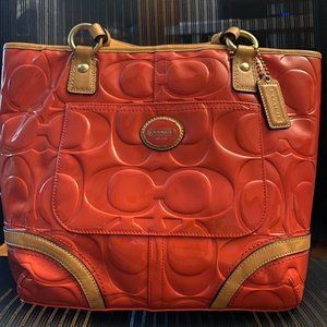 Coach Peyton Shoulder Purse in Coral